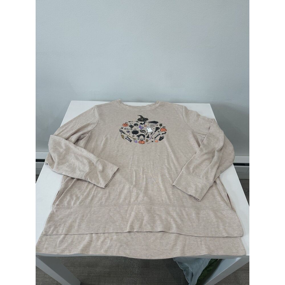 Way to Celebrate Halloween Sweatshirt Women’s XXL 20 Pumpkin Ghost Witch Cat